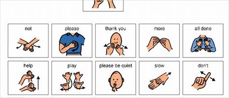 Autism sign language chart